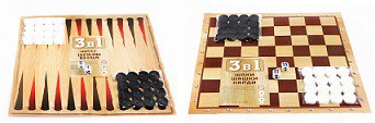 Игра 3-в-1 Шахматы, Шашки, Нарды - 101,43 руб