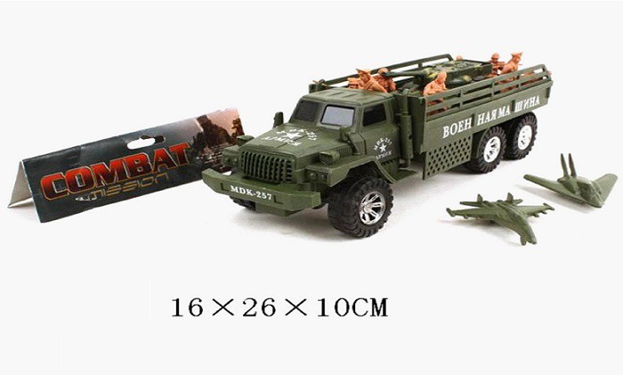 (ПК257А) Машина инерционная Военная с техникой и солдатами - 218,02 руб