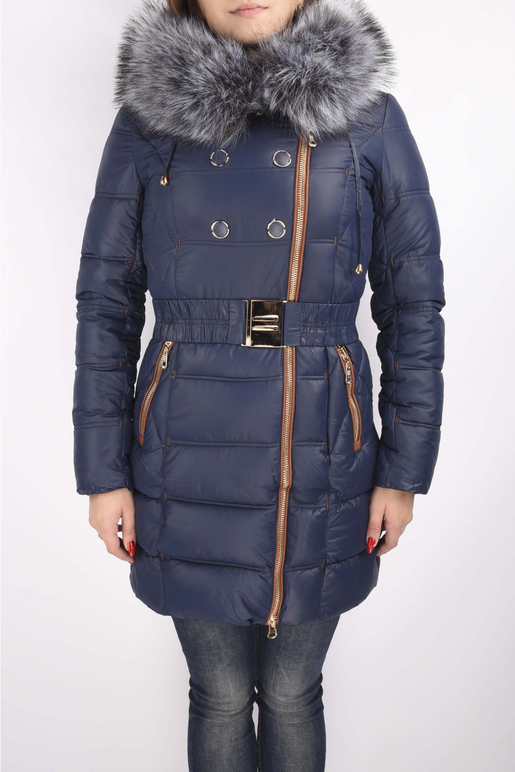 (S-2XL)Женская, зимняя куртка на синтепоне КС-1353