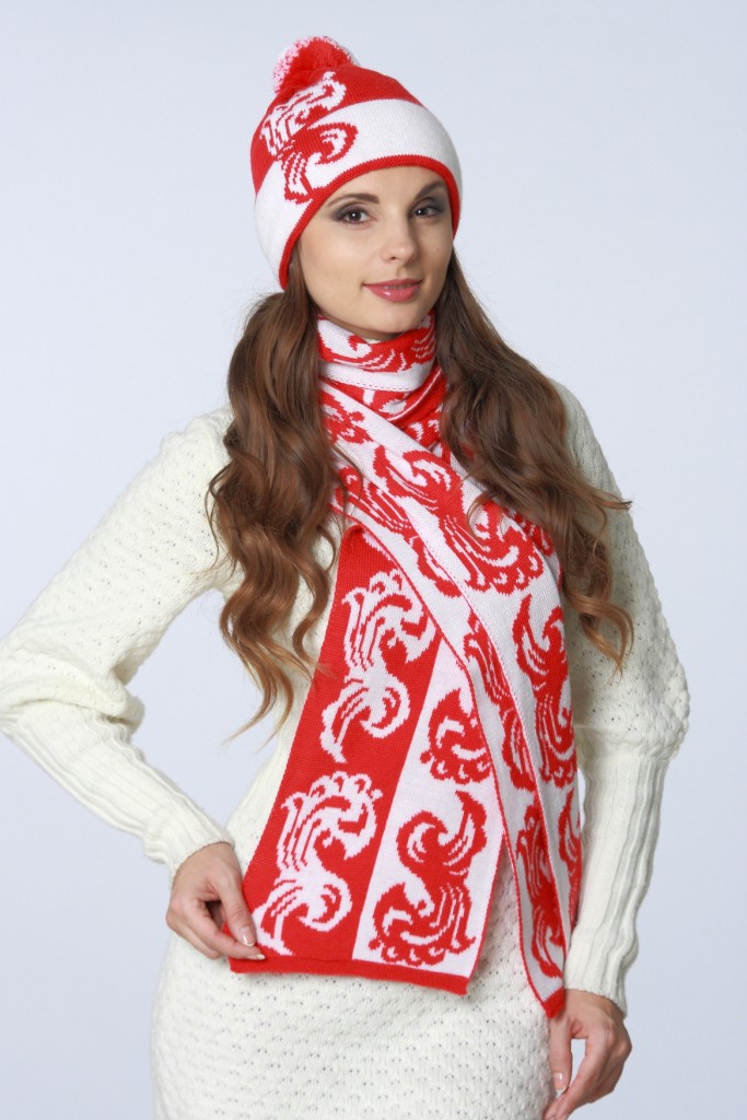 Комплект цвет гвоздика / белый арт. 37-143