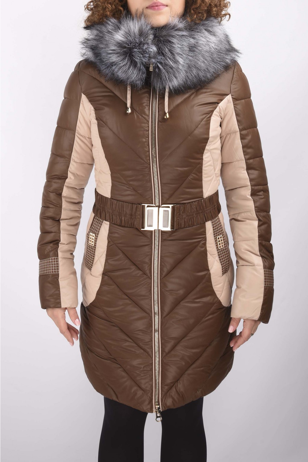 (S-2XL)Женская, зимняя куртка на синтепоне КС-1352