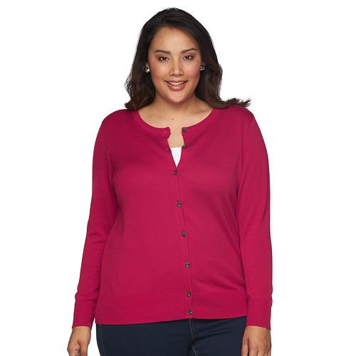 Plus Size Croft & Barrow(R) Button-Front Cardigan  $14.99