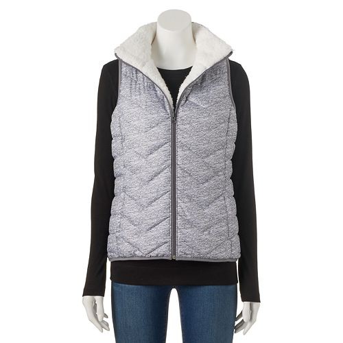 Juniors' SO(R) Sherpa Lined Puffer Vest   $23.99