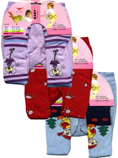 Детские махровые колготки Fute Baby 202 6-12 94 руб x 12 шт.