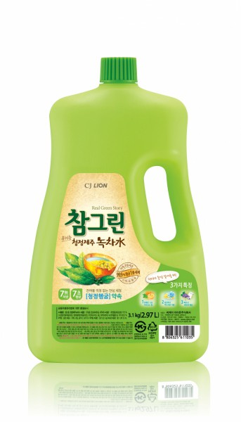 611035 CJ Lion Средство для мытья посуды Chamgreen С ароматом зеленого чая, флакон, 2970 мл - 512,49 руб