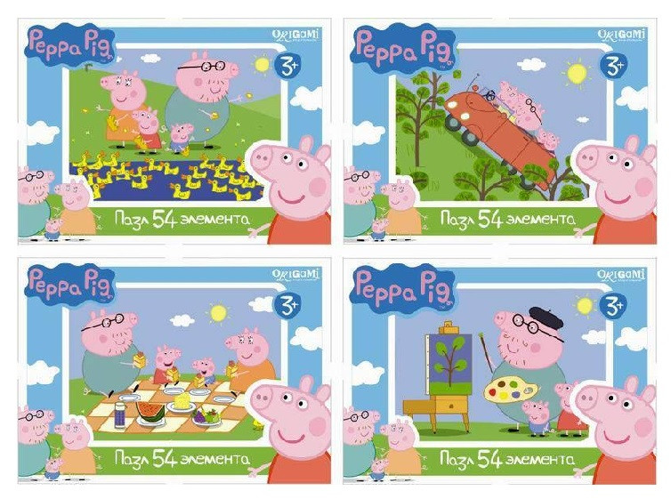 Мини-пазл Peppa Pig 54 эл, в ассорт. 1 шт - 18,19 руб