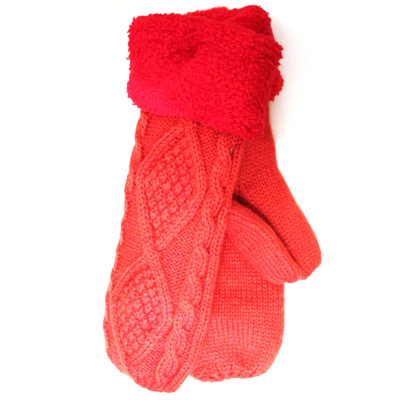 200р Варежки Knitted mittens красные