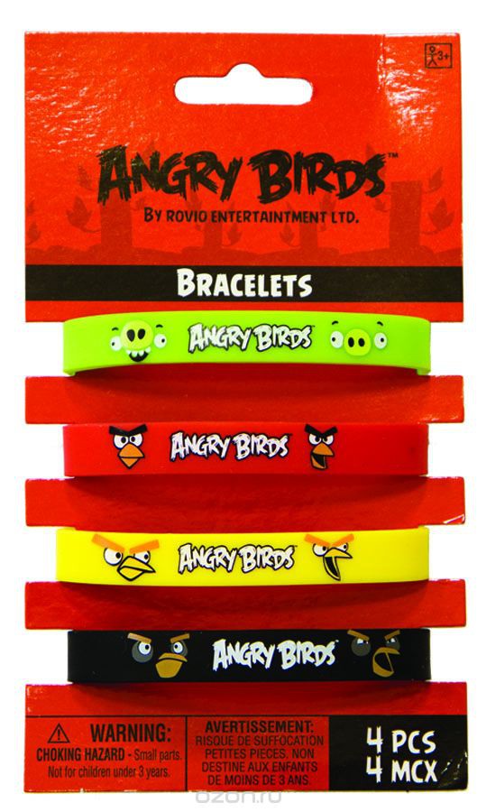 1501-1943 Браслет Angry Birds 4шт 211,00