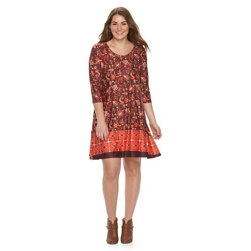 Juniors' Plus Size About A Girl Graphic Swing Dress   $14.99