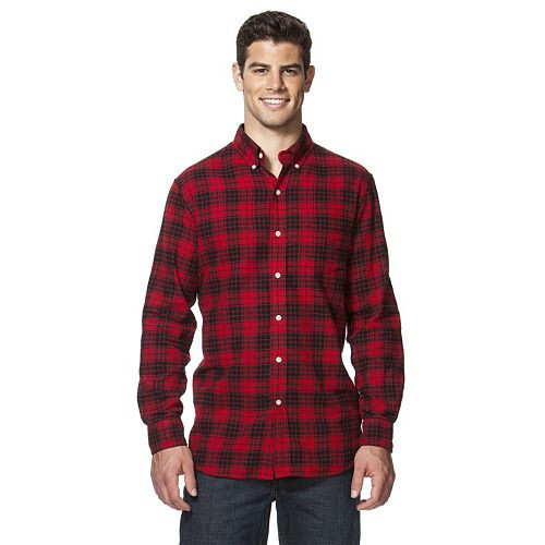 Big & Tall Chaps Classic-Fit Plaid Flannel Button-Down Shirt   $34.99