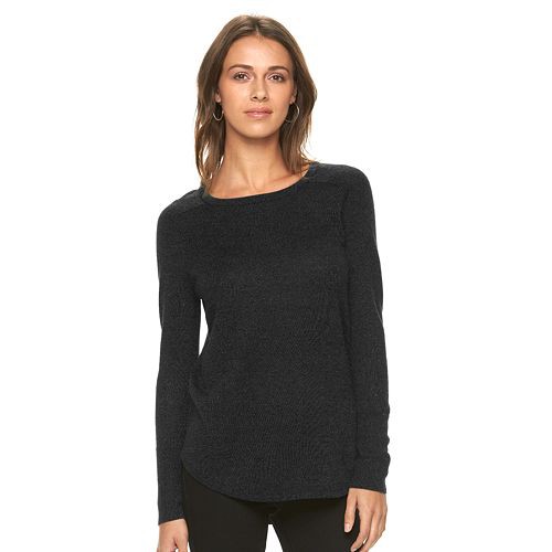 Women's Apt. 9(R) Shirttail-Hem Lurex Sweater   $12.99