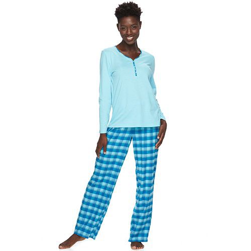 Women's Croft & Barrow(R) Pajamas: Knit & Flannel PJ Set   $19.99