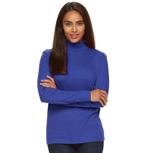 Women's Croft & Barrow(R) Essential Mockneck Top  $7.99