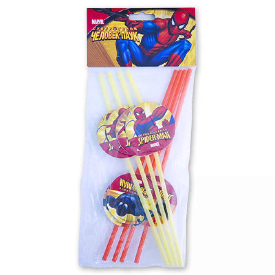 1502-1042 Трубочка д-кокт Marvel Человек-Паук 8шт 32,00