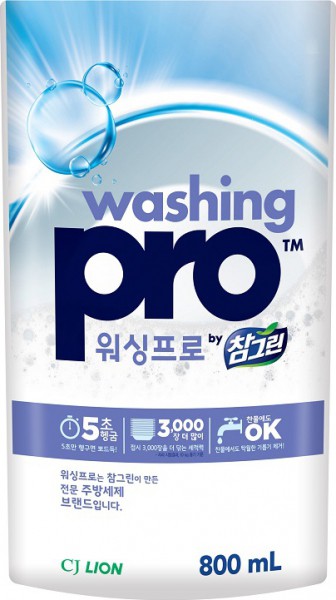 CJ Lion Средство для мытья посуды Washing Pro, мягкая упаковка