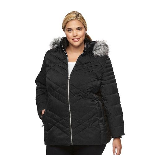 Plus Size ZeroXposur Colleen Hooded Puffer Jacket   $79.99