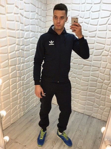Adi7157 5297m Костюм спортивный утепленный мужской Adidas 1440руб.