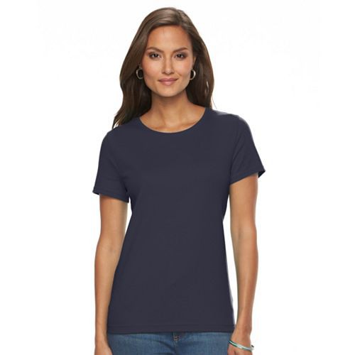 Women's Croft & Barrow(R) Essential Crewneck Tee   $7.99