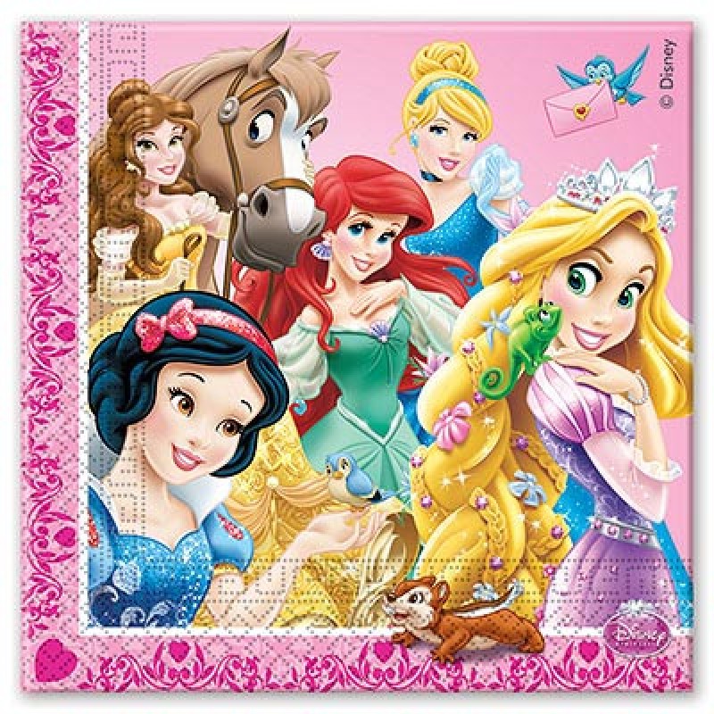 1502-1413 Салфетка Принцессы и животные 33см16шт 138,00