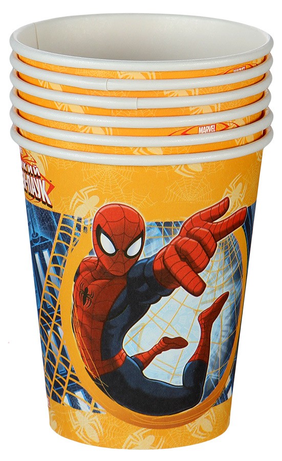 1502-1167 Стакан бум Marvel Челов-Паук 250мл 6шт 60,00