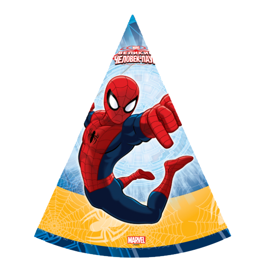 1501-1705 Колпак Marvel Человек-Паук 6шт 78,00