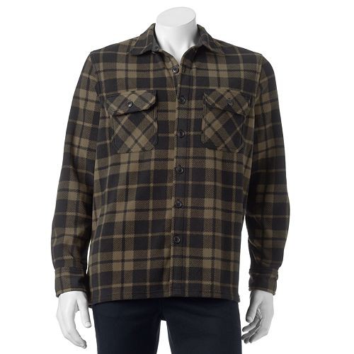 Men's Croft & Barrow(R) Classic-Fit Plaid Arctic Fleece Shirt Jacket   $12.99