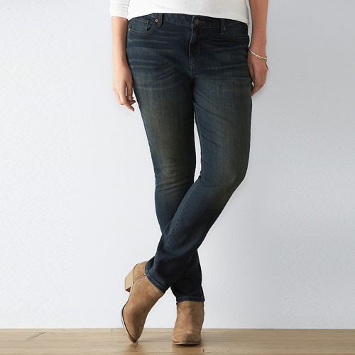 Plus Size SONOMA Goods for Life(TM) Fay-Faye Denim Skinny Jeans   $29.99