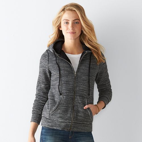 Women's SONOMA Goods for Life(TM) Marled Sherpa Hoodie  $19.99