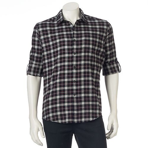 Men's Apt. 9(R) Modern-Fit Plaid Flannel Button-Down Shirt   $19.99