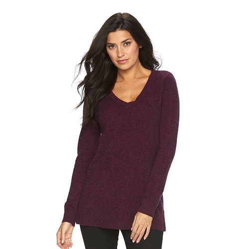 Women's Apt. 9(R) Cashmere V-Neck Tunic Sweater   $39.99