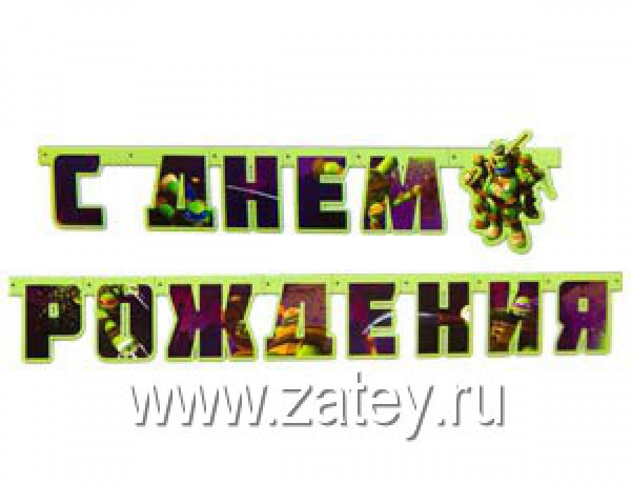 1505-0598 Гирл-буквы С ДР Черепашки-Ниндзя 206см 170,00