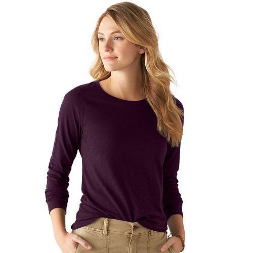 Women's SONOMA Goods for Life(TM) Essential Slubbed Crewneck Tee  $4.99