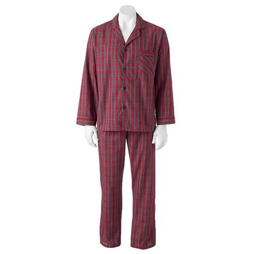 Men's Hanes Classics Plaid Pajama Set   $30.00