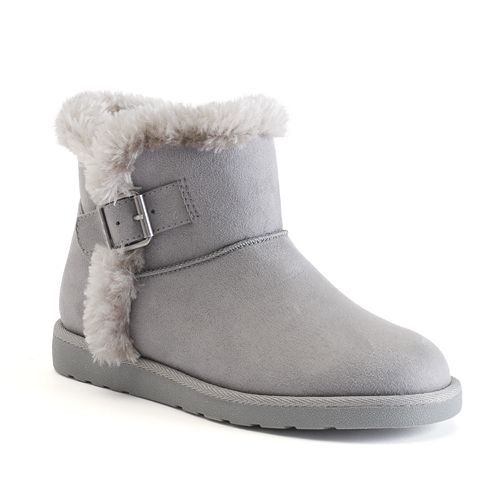 SO(R) Women's Fuzzy Ankle Boots   $29.99
