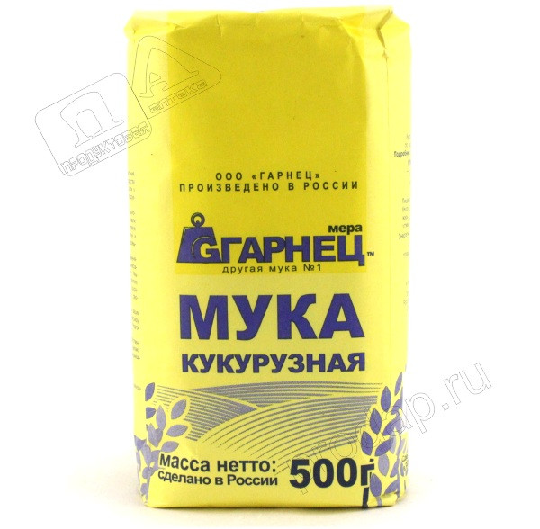 Мука Гарнец Кукурузная безглютен 500г 45,00jpg