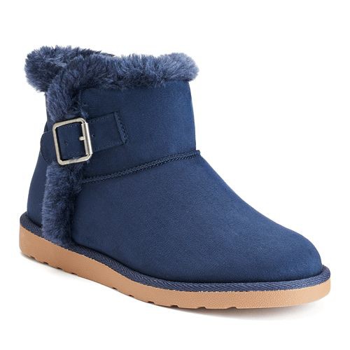 SO(R) Women's Fuzzy Ankle Boots   $29.99