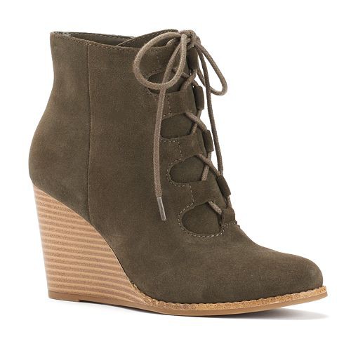 SONOMA Goods for Life(TM) Women's Suede Wedge Ankle Boots   $29.99