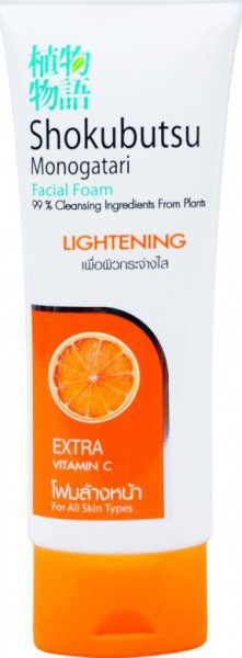 SHOKOBUTSU Пенка для лица Skin Lightening, выравнивающая, апельсин, 100 гр - 89 руб