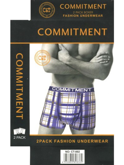 Трусы мужские Commitment CT-002 боксеры хлопок L-3XL 69 руб
