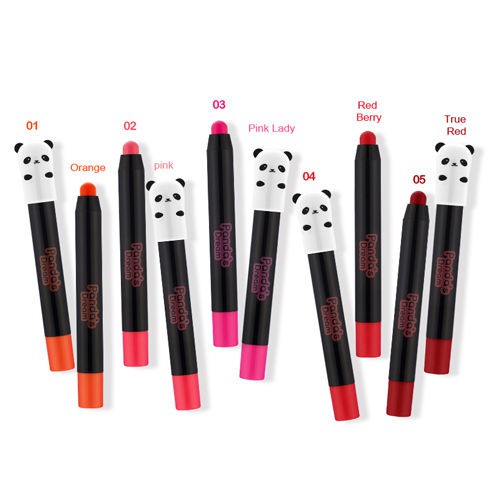 PANDA'S DREAM GLOSSY LIP CRAYON 01 Hey Orange 02 Heart Pink 03 Pink Lady 04 Red Berry 05 True Red 447.