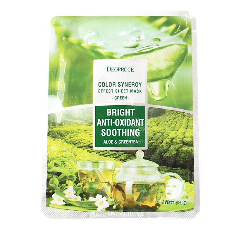 COLOR SYNERGY EFFECT SHEET MASK GREEN 55руб