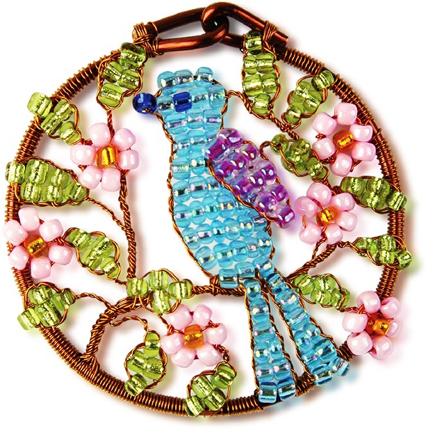 АА 07-212 кулон Милые миниатюры Соловей 86+%