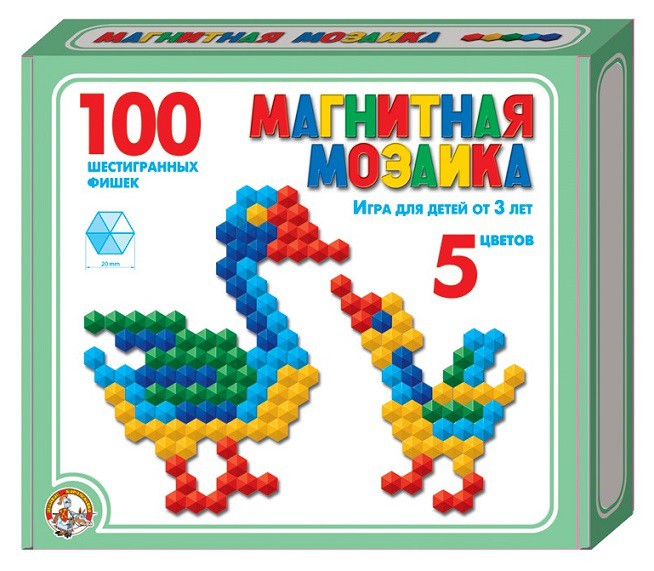 Десятое кор. Мозаика магнитная шестигранная, 100 элементов - 88,20 руб