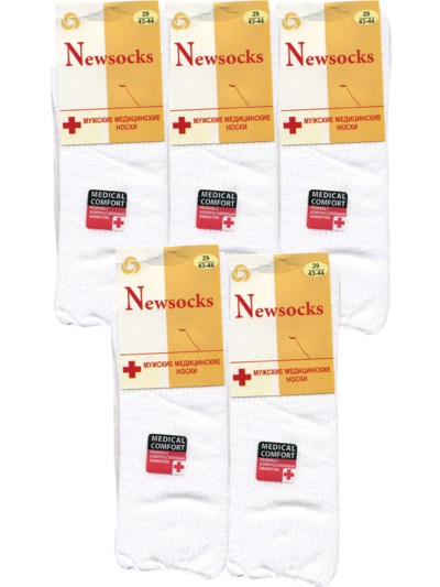 Мужские носки Newsocks медицинские М-1 белые 44 руб