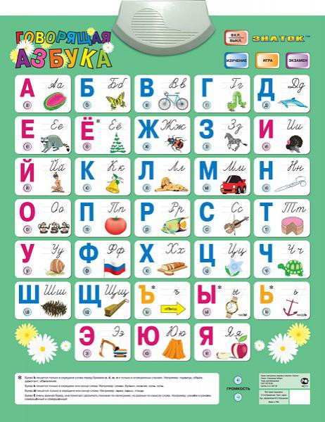 Знаток Электронный плакат Говорящая азбука 4 режима - 609,39 руб