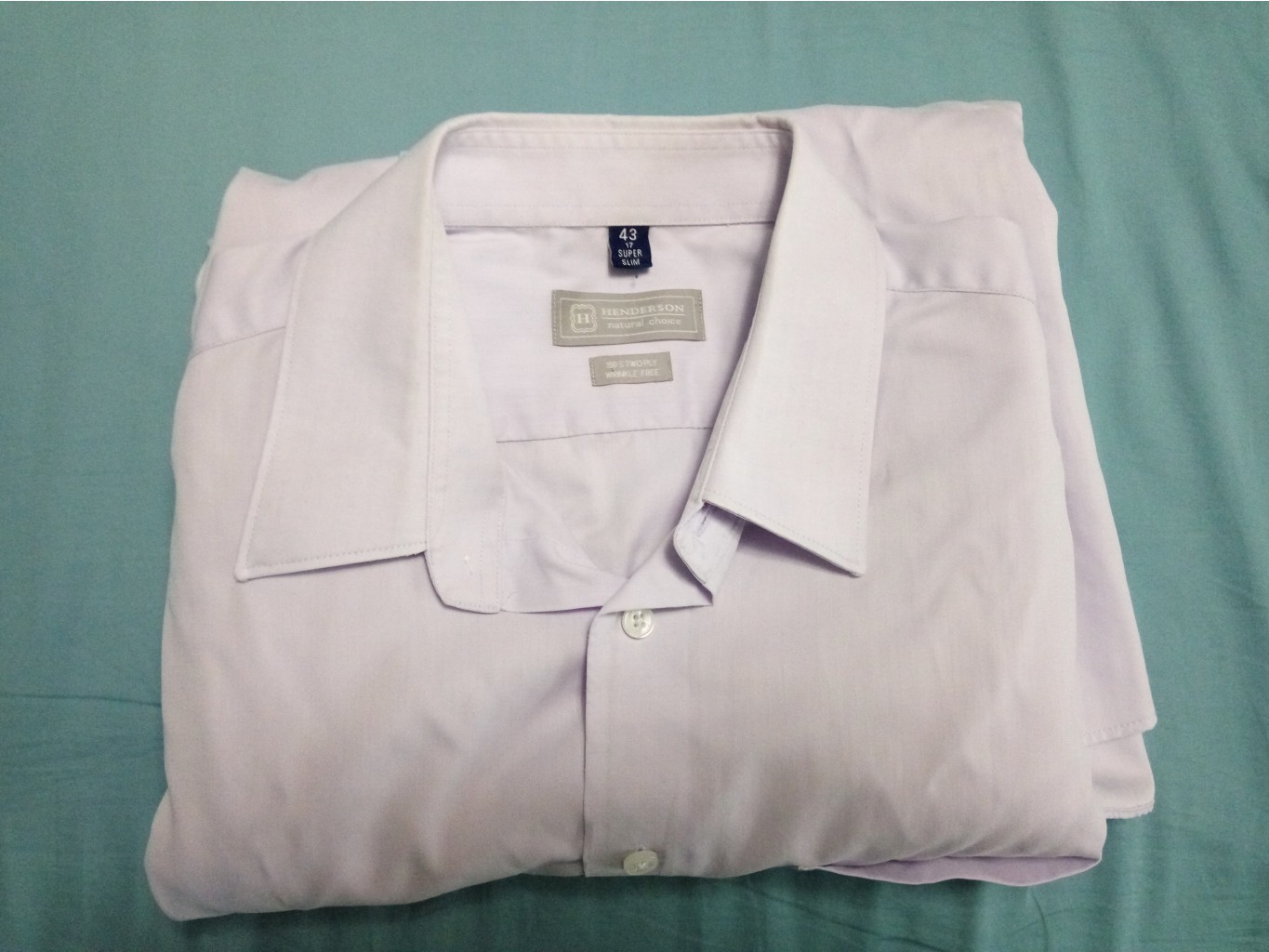 Рубашка Henderson сиреневая Super Slim Fit 43 р-р по вороту, 50 руб.