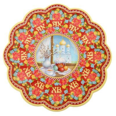 Пасхальная подставка на 12 яиц и кулич 