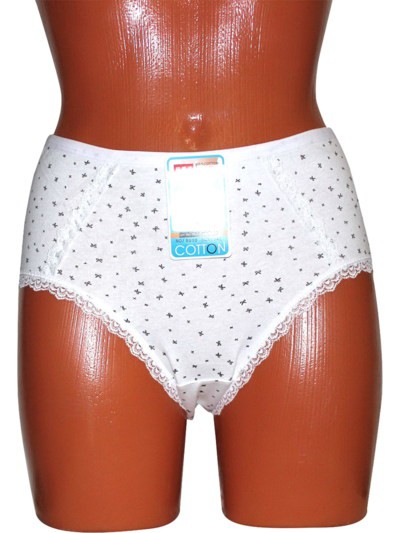 Женские трусы Cotton 8010 белые 45 руб x 12 шт