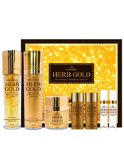Herb Gold Whitening & Wrinkle Care Set (набор 5 наименований тоник, эмульсия, тональная основа, крем для лица) 4900руб.jpg