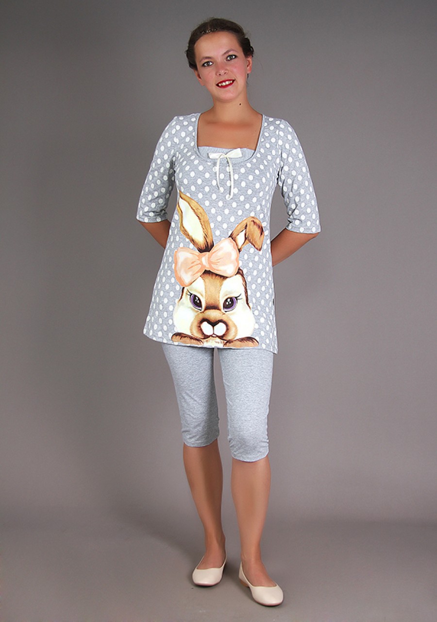 Костюм Девочка (Принт Зайка) (Арт.2-141), 490 руб.